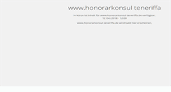 Desktop Screenshot of honorarkonsul-teneriffa.de